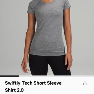 Lululemon Swiftly Tech 2.0 shirt stripes